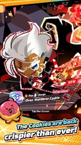 Cookie Run: Crumble team selection screen showing character roster with Oven Wanderer Cookie